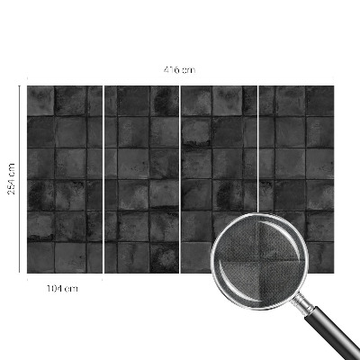 3D photo wallpaper mural Gray tiles