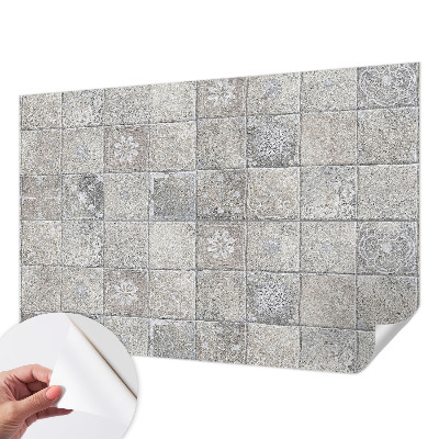 Children's wall mural with subtle patterned design