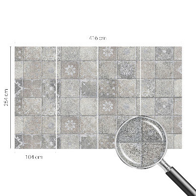 Children's wall mural with subtle patterned design