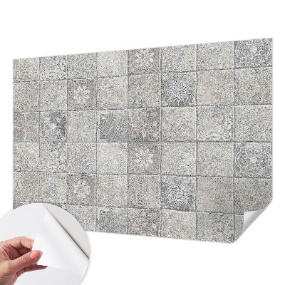 Children's wall mural with subtle patterned design