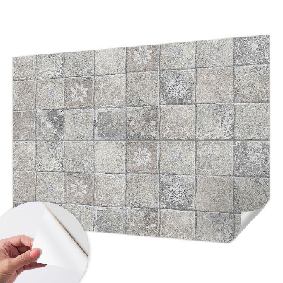 Children's wall mural with subtle patterned design
