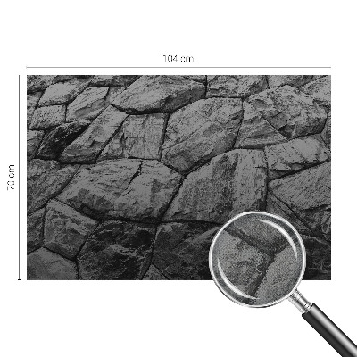 Baby room wall mural with stone texture