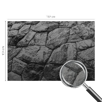 Baby room wall mural with stone texture