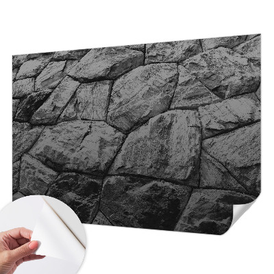 Baby room wall mural with stone texture