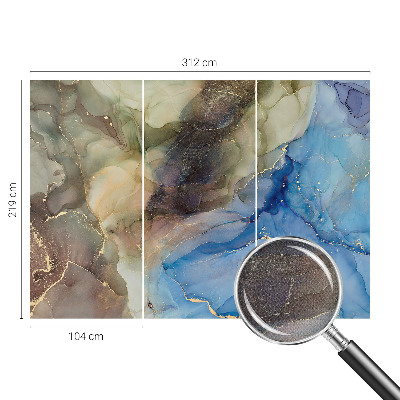 Peel and stick wallpaper mural with a colorful abstract design