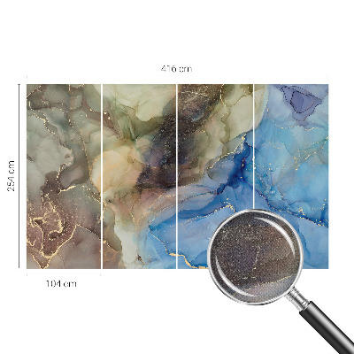 Peel and stick wallpaper mural with a colorful abstract design