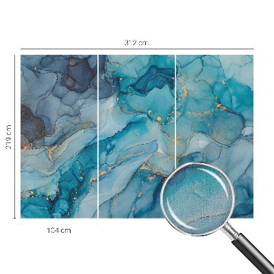 Self-adhesive wall mural Blue abstraction