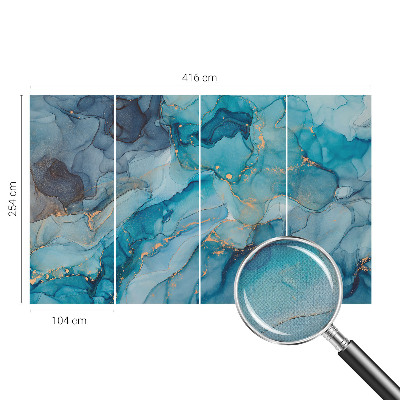 Self-adhesive wall mural Blue abstraction