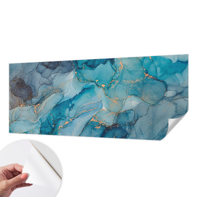 Self-adhesive wall mural Blue abstraction