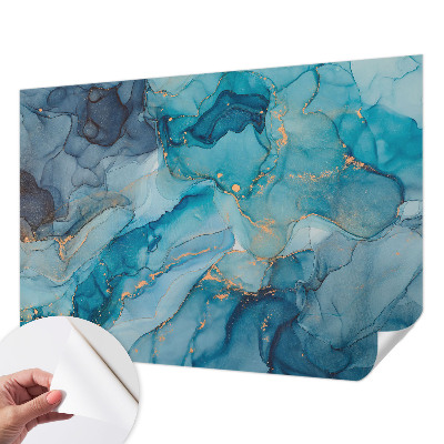 Self-adhesive wall mural Blue abstraction