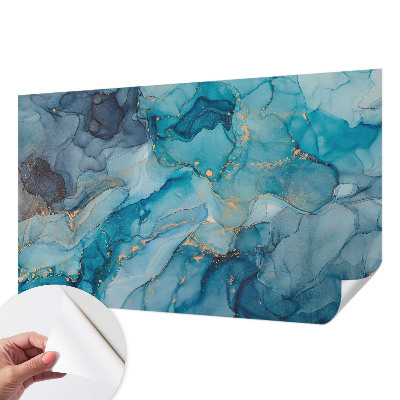 Self-adhesive wall mural Blue abstraction