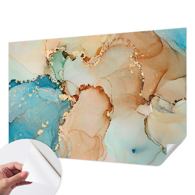 Self-adhesive photo wallpaper in a colorful abstract design