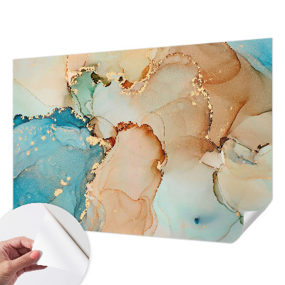 Self-adhesive photo wallpaper in a colorful abstract design