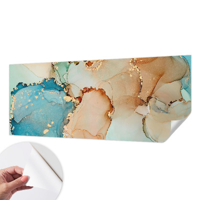 Self-adhesive photo wallpaper in a colorful abstract design