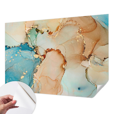 Self-adhesive photo wallpaper in a colorful abstract design