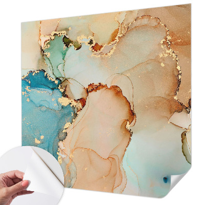 Self-adhesive photo wallpaper in a colorful abstract design