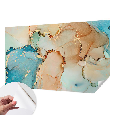 Self-adhesive photo wallpaper in a colorful abstract design