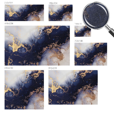 Removable wall mural with a navy blue waves design