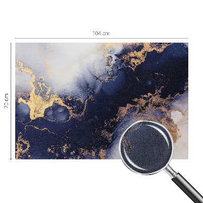 Removable wall mural Navy blue waves
