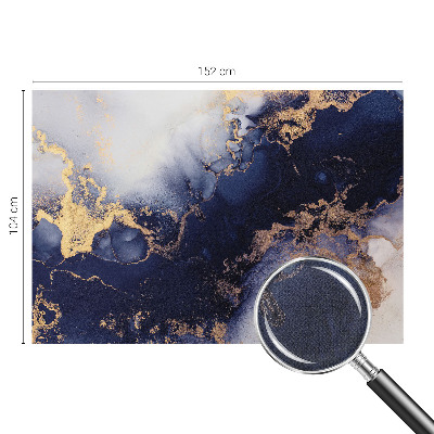 Removable wall mural Navy blue waves