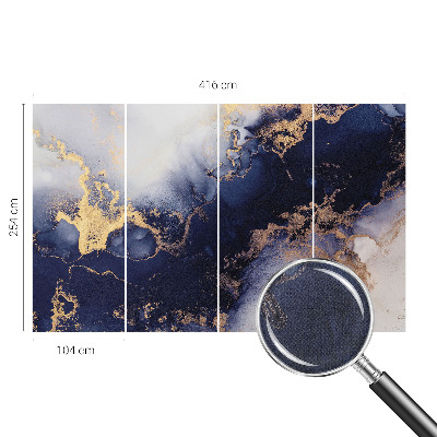 Removable wall mural Navy blue waves