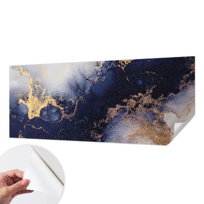 Removable wall mural Navy blue waves