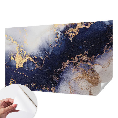 Removable wall mural Navy blue waves