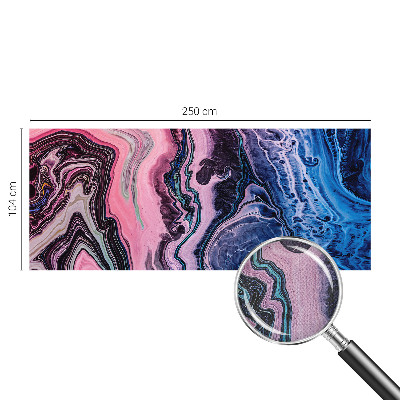 Removable wall mural wallpaper with a colorful swirls pattern