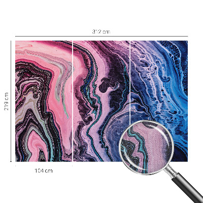Removable wall mural wallpaper with a colorful swirls pattern