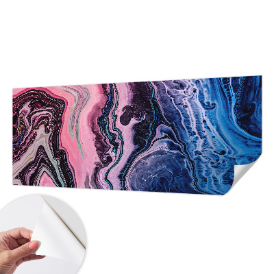 Removable wall mural wallpaper with a colorful swirls pattern
