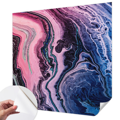 Removable wall mural wallpaper with a colorful swirls pattern