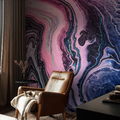 Removable wall mural wallpaper Colorful swirls
