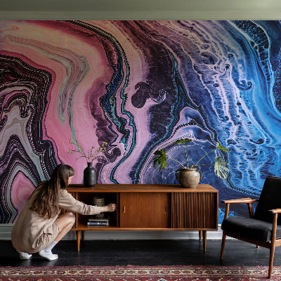 Removable wall mural wallpaper Colorful swirls