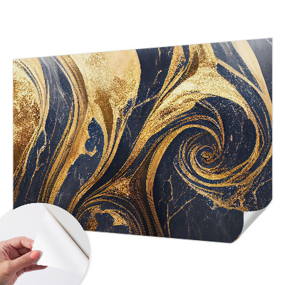Peel and stick wall mural for living room with marble patterns