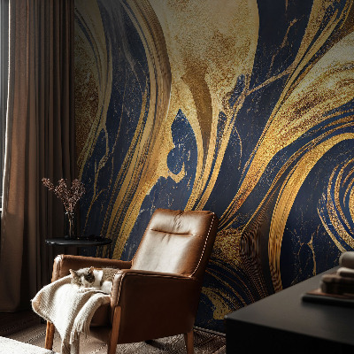 Peel and stick wall mural for living room with marble patterns