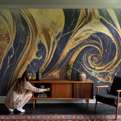 Peel and stick wall mural for living room with marble patterns