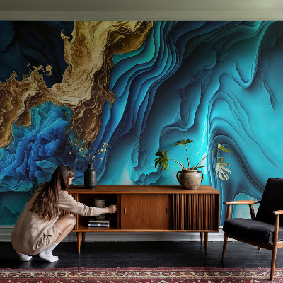 Peel and stick wall mural for kids' room Energy waves