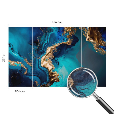 Peel and stick wall mural for bedroom with a colorful abstract design