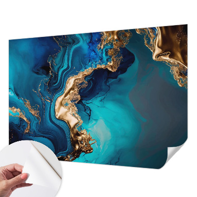 Peel and stick wall mural for bedroom with a colorful abstract design
