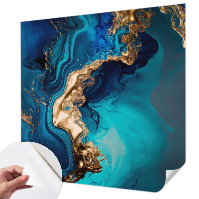 Peel and stick wall mural for bedroom with a colorful abstract design