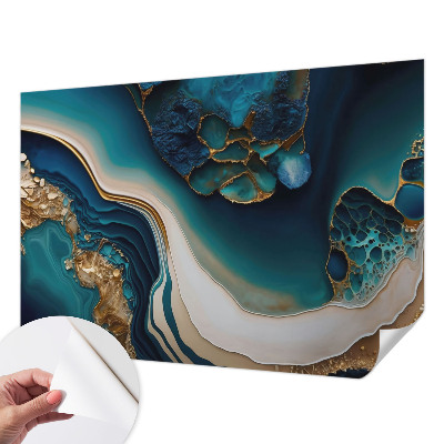 3D wall mural with a colorful abstract design