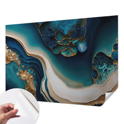 3D wall mural with a colorful abstract design