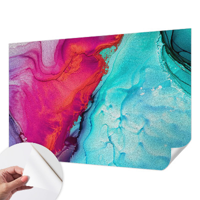3D photo wallpaper mural Colorful wave
