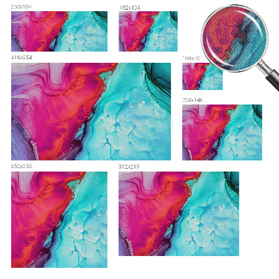 3D photo wallpaper mural with a colorful wave design