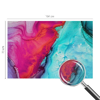 3D photo wallpaper mural with a colorful wave design