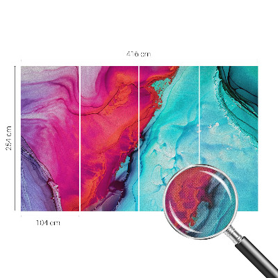3D photo wallpaper mural Colorful wave
