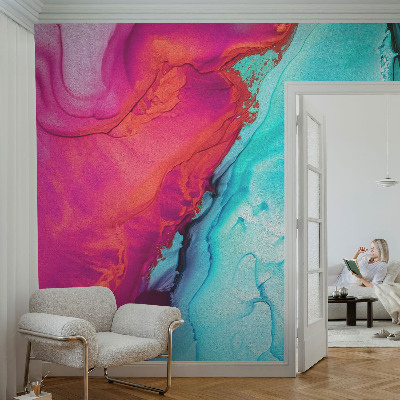 3D photo wallpaper mural Colorful wave