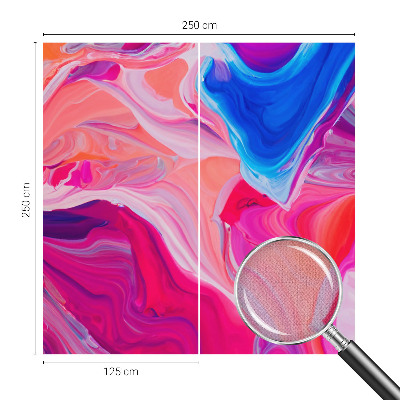 Nursery wall mural with a liquid waves design