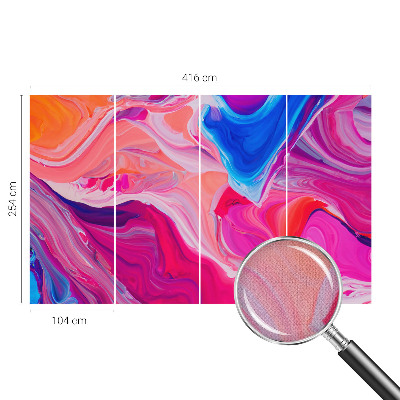 Nursery wall mural with a liquid waves design