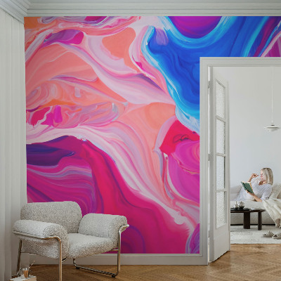 Nursery wall mural Liquid waves